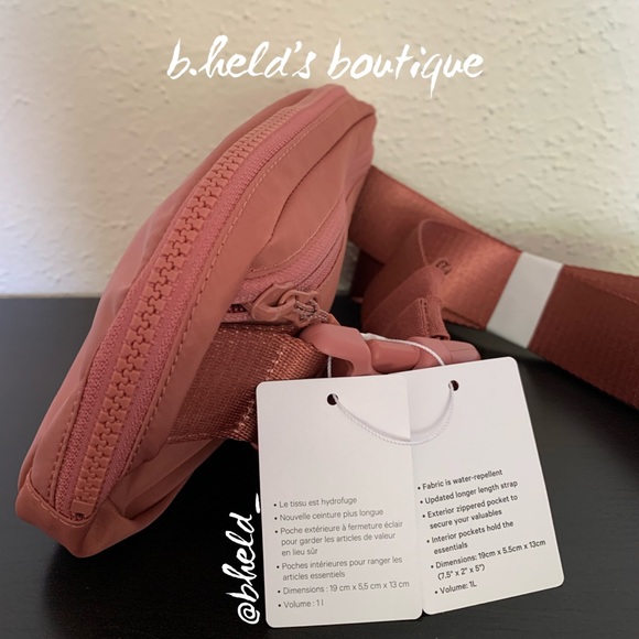 lululemon Everywhere Belt Bag *Extended Strap Brier Rose Pink Neutral OS New NWT - Picture 5 of 12